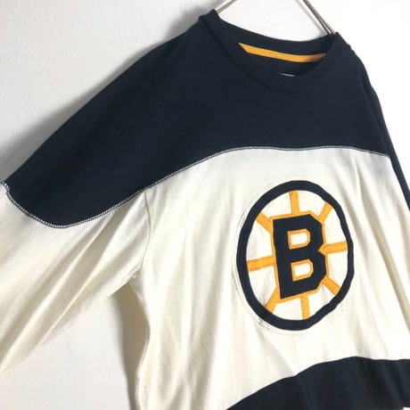 NHL　ボストン　ブルーインズ　スウェット　トレーナー　白　黒