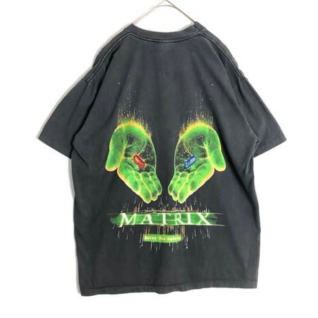 BOOTLEG　MATRIX　マトリックス　シングルステッチ　ビッグプリント　ムービー　Tシャツ　黒