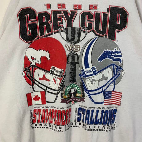 GREY CUP　95年　アメフト　ロゴ　スウェット　トレーナー　白