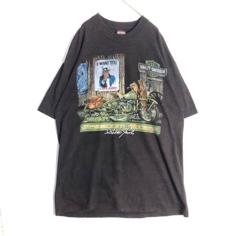 ハーレーダビッドソン　ビッグプリント　半袖　Tシャツ　黒