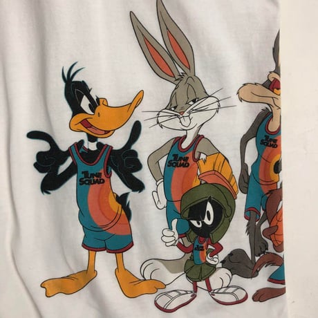 スペースジャム　ルーニーテューンズ　ビッグプリント　半袖　Tシャツ　白