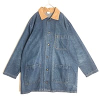 80-90's　USA製　デニムジャケット　Gジャン　カバーオール　襟切替