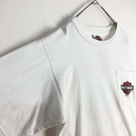 USA製　ハーレーダビッドソン　Tシャツ　ビッグプリント　白
