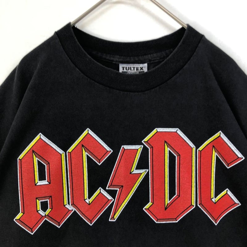 2819 シングルステッチ ACDC ツアーT ビッグロゴ 半袖 Tシャツ 黒 BOOTLEG シングルステッチ ACDC ツアーT ビッグロゴ 半袖 T