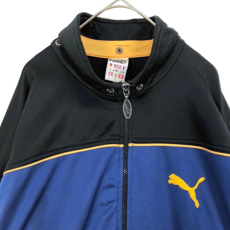 プーマ ジャージ トラックジャケット 刺繍 ロゴ 紺 黒 | PEACE TOWN