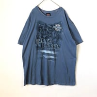 ハーレーダビッドソン　両面　ビッグプリント　半袖　Tシャツ　青