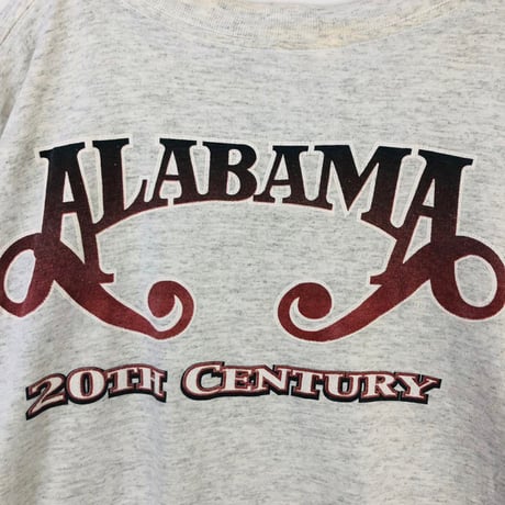20th　アラバマ　ALABAMA　ビッグロゴ　Tシャツ　グレー