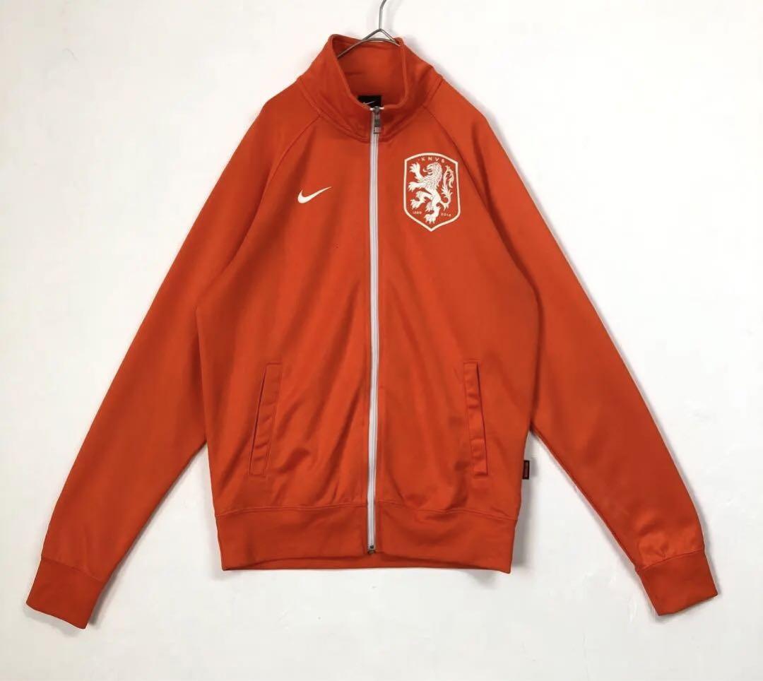 ナイキ オランダ代表 ジャージ トラックジャケット ロゴ オレンジ