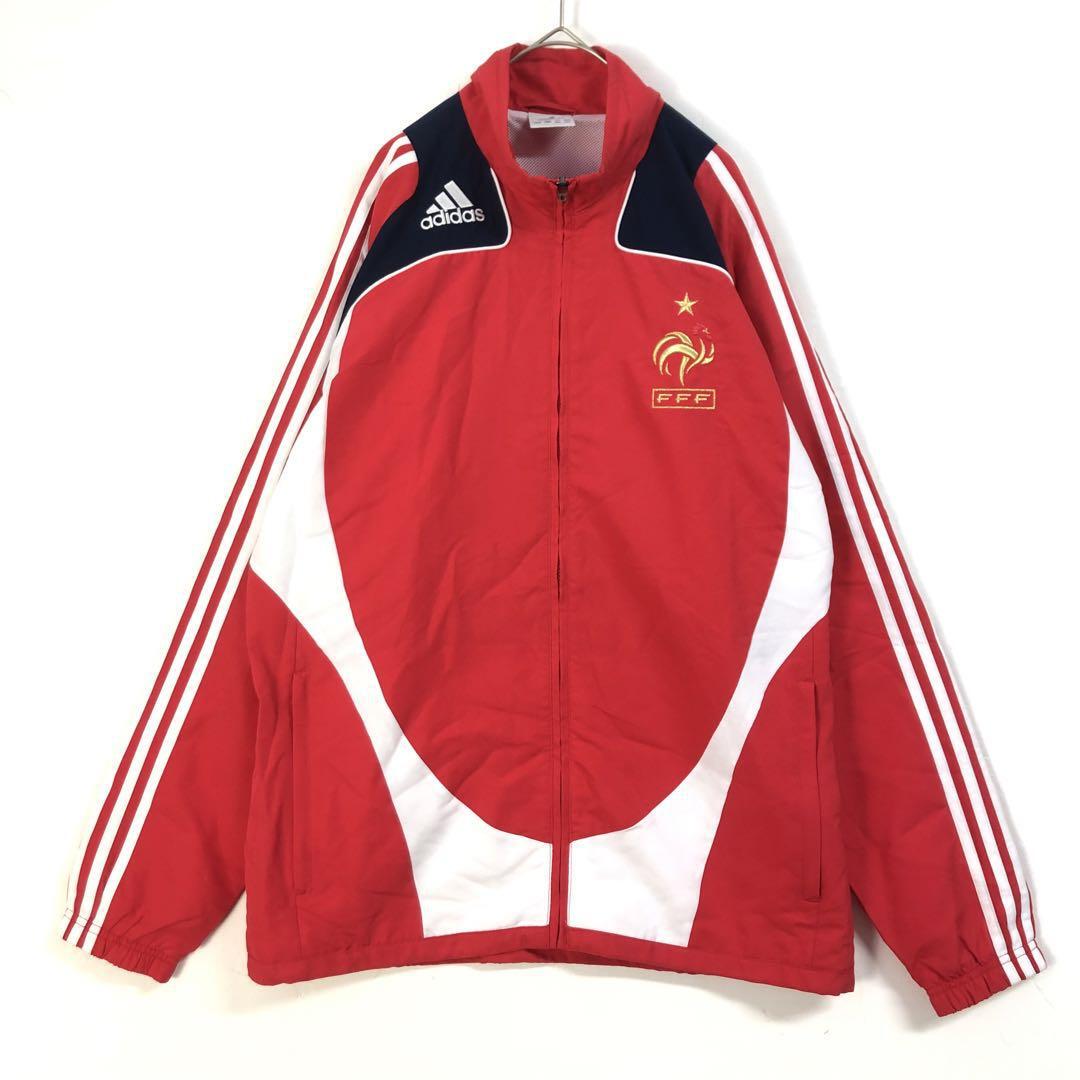 サッカーフランス代表　ユニフォーム　ジャージ　Tシャツカットソー　アディダス アディダス サッカー フランス代表 ジャージ 刺繍 ロゴ 赤 | PEACE TOWN