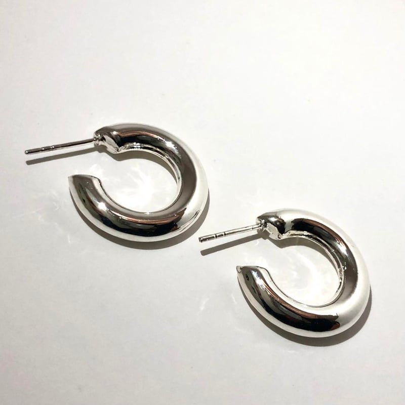 シルバー 925 SILVER フープピアス 刻印 両耳 布袋付 | PEACE TOWN