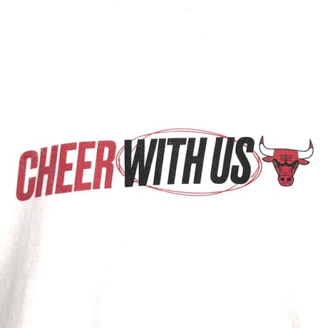 NBA シカゴ　ブルズ　バスケ　ビッグプリント　半袖　Tシャツ　白
