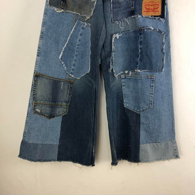 リーバイス リメイク デニム パンツ Gパン 再構築 パッチワーク