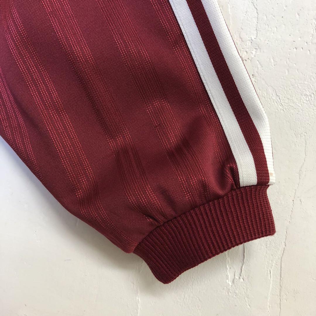 アディダス ジャージ トラックジャケット 刺繍 ロゴ ゆるだぼ 赤