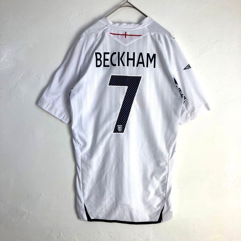 正規品 イングランド代表 ベッカム サッカーユニフォーム　ゲームシャツ　アンブロ イングランド 07-09 H ベッカム アンブロ キッズ ゲームシャツ