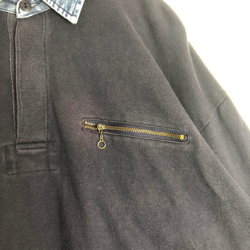 POLO ポロ ラルフローレン デニム襟 長袖 コットン ラガーシャツ