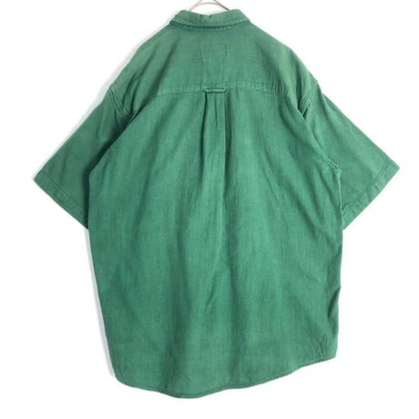 90's Woolrich  ウールリッチ　半袖　シャツ　グリーン　コットン