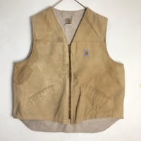 Carhartt　カーハート　ウォッシュド　ダック　ラインド　モックネック　ベスト