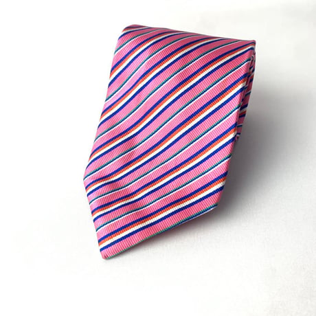 Paul Smith ポールスミス　英国製　ストライプ　ネクタイ　ピンク