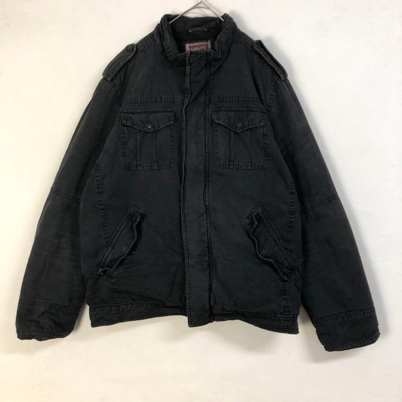 リーバイス ジャケット ロゴ タグ 裏ボア ゆるだぼ 黒 | PEACE TOWN