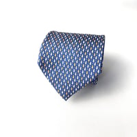dunhill ダンヒル　シルク　ネクタイ　タツノオトシゴ　総柄　青