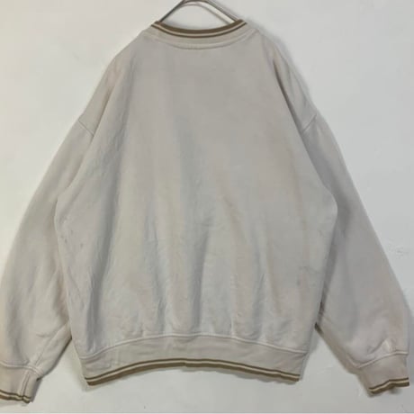 FILA  フィラ　スウェット　刺繍　ビッグロゴ　トレーナー　ベージュ