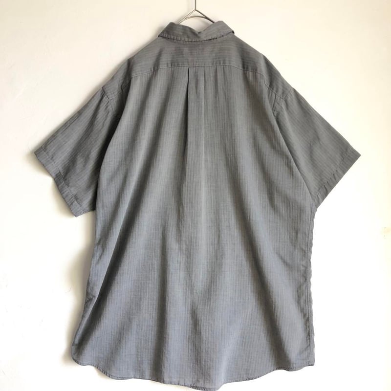 試着程度　ラルフローレン　半袖　シャツ　ＸＬ　グレー系 90's Ralph Lauren ラルフローレン 半袖 シャツ グレー | PEACE TOWN
