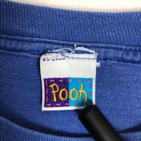 00s  Disney ディズニー　プーさん　半袖　Tシャツ　刺繍　ロゴ