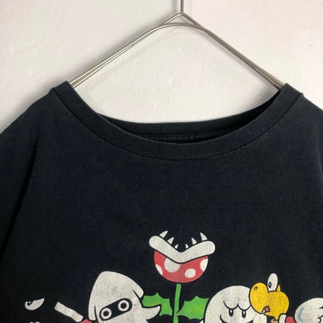 SUPER MARIO スーパーマリオ　Tシャツ　ビッグプリント　ブラック