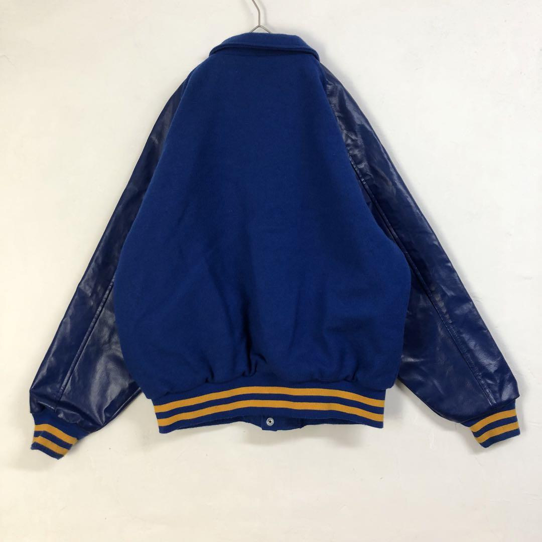 22AW ファッション Drawer ウールレザースタジャン ロゴ 刺繍 黒