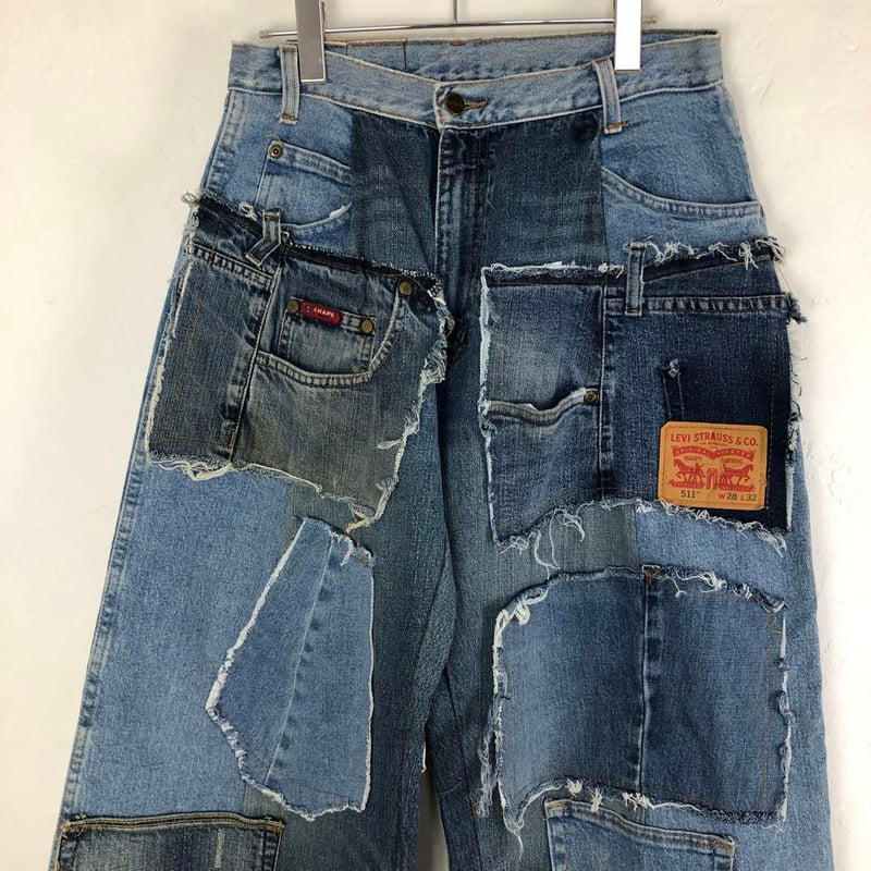 リーバイス リメイク デニム パンツ Gパン 再構築 パッチワーク