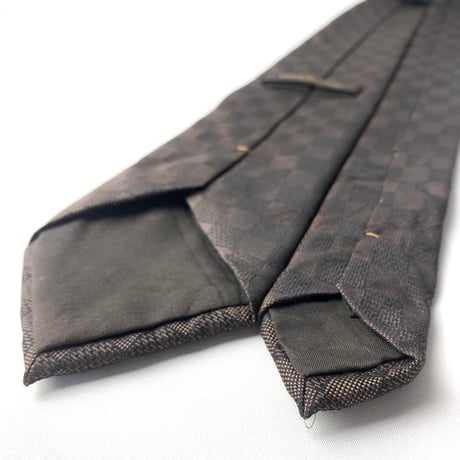 LOUIS VUITTON ルイヴィトン　ダミエ　総柄　ネクタイ　ブラウン