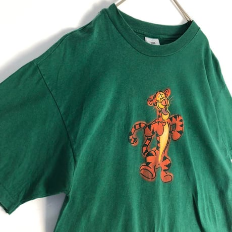 90s シングルステッチ　ディズニー　ティガー　半袖　Tシャツ　緑