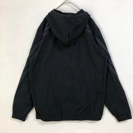 アディダス　ジャージ　トラックジャケット　パーカー　フーディ　ロゴ　黒
