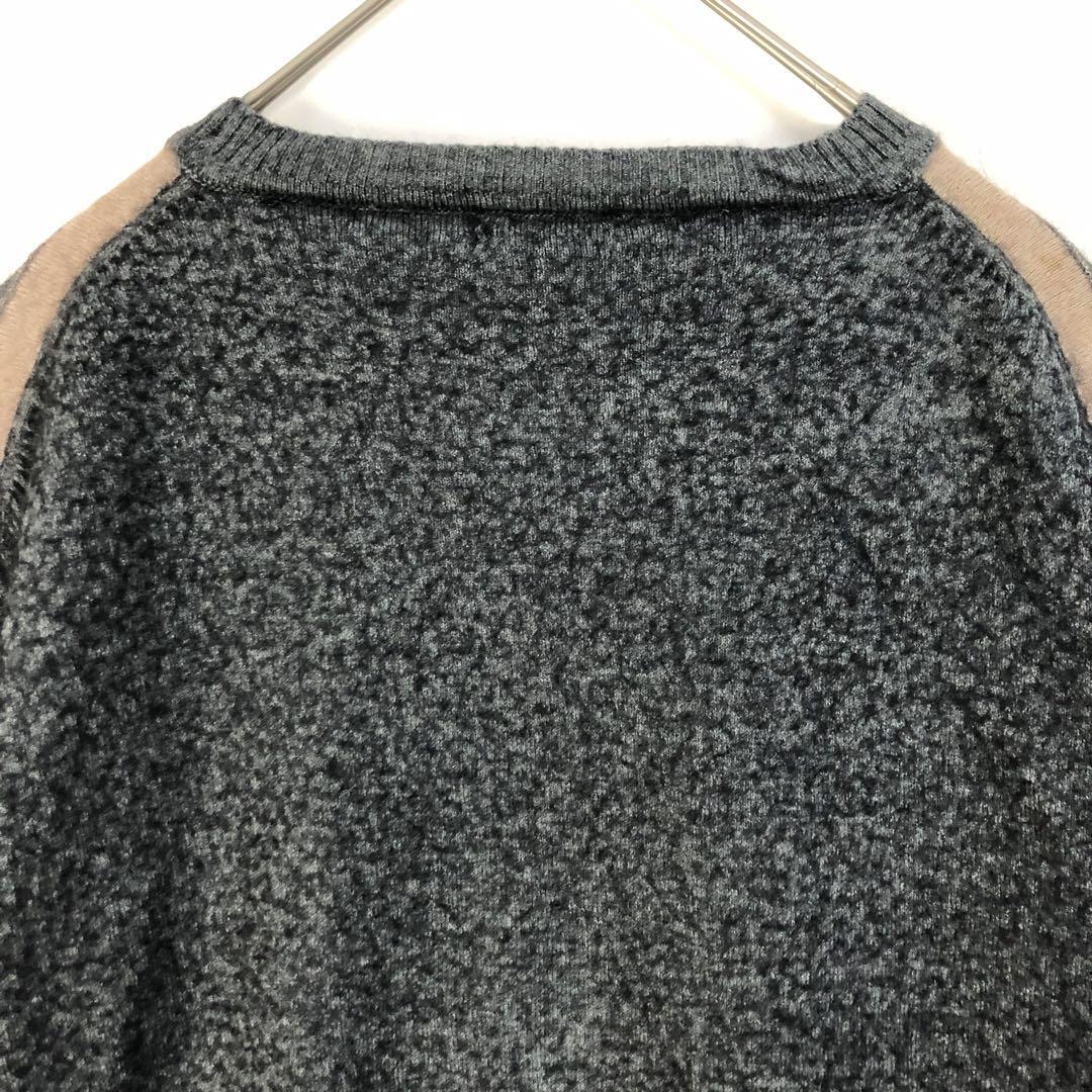 ラコステ セーター ニット ボーダー 刺繍 ロゴ ワニ グレー | PEACE TOWN