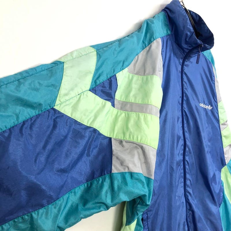 80's アディダスオリジナルス ジャージ ナイロンジャケット 刺繍 ロゴ