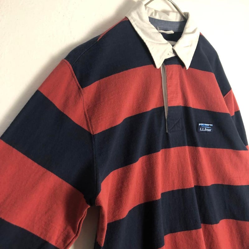 L.L.bean エルエルビーン 長袖 ボーダー ラガーシャツ 赤 紺 | PEACE TOWN