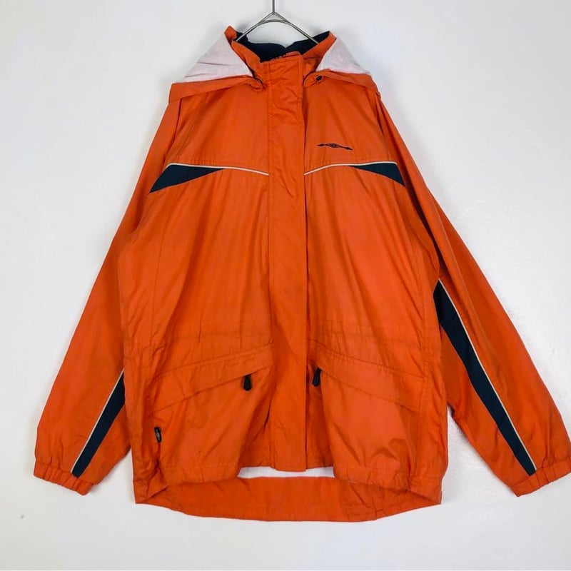 アンブロ マウンテン パーカー 刺繍 ロゴ ジャケット オレンジ | PEACE