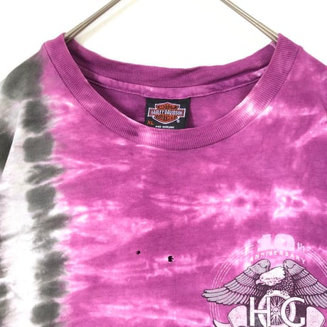 ハーレーダビッドソン　90s シングルステッチ Tシャツ　タイダイ