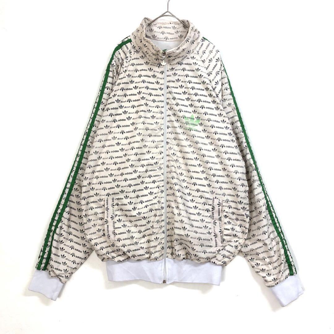 アディダスオリジナルス 総柄 ジャージ ナイロンジャケット ロゴ