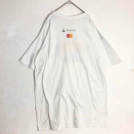 90s　シングルステッチ　マスターカード　太陽　半袖　Tシャツ　白