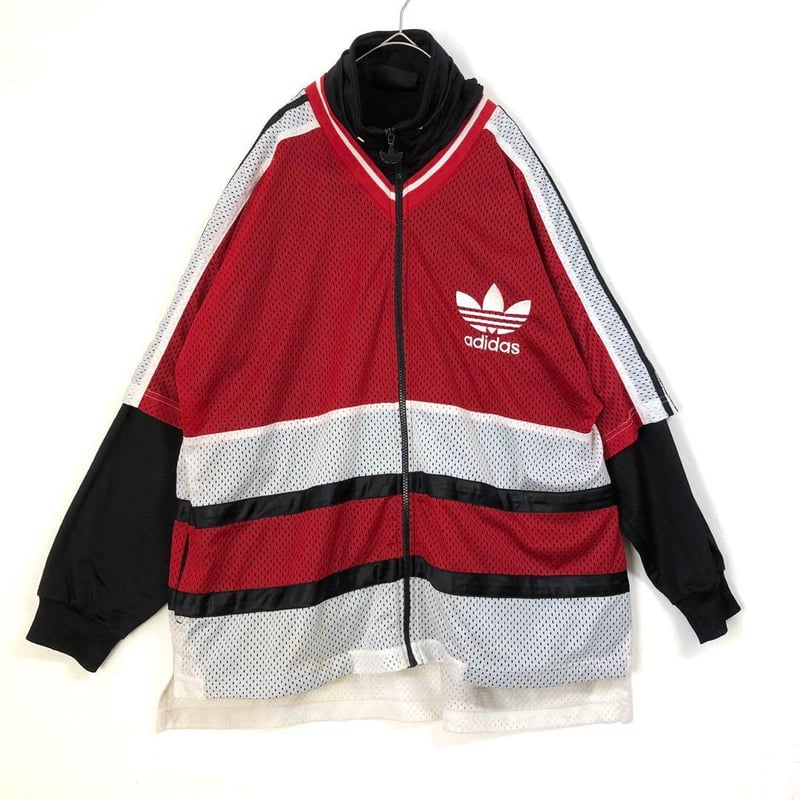 アディダスオリジナルス ジャージ 重ね着 ロゴ ゆるだぼ 赤 | PEACE TOWN