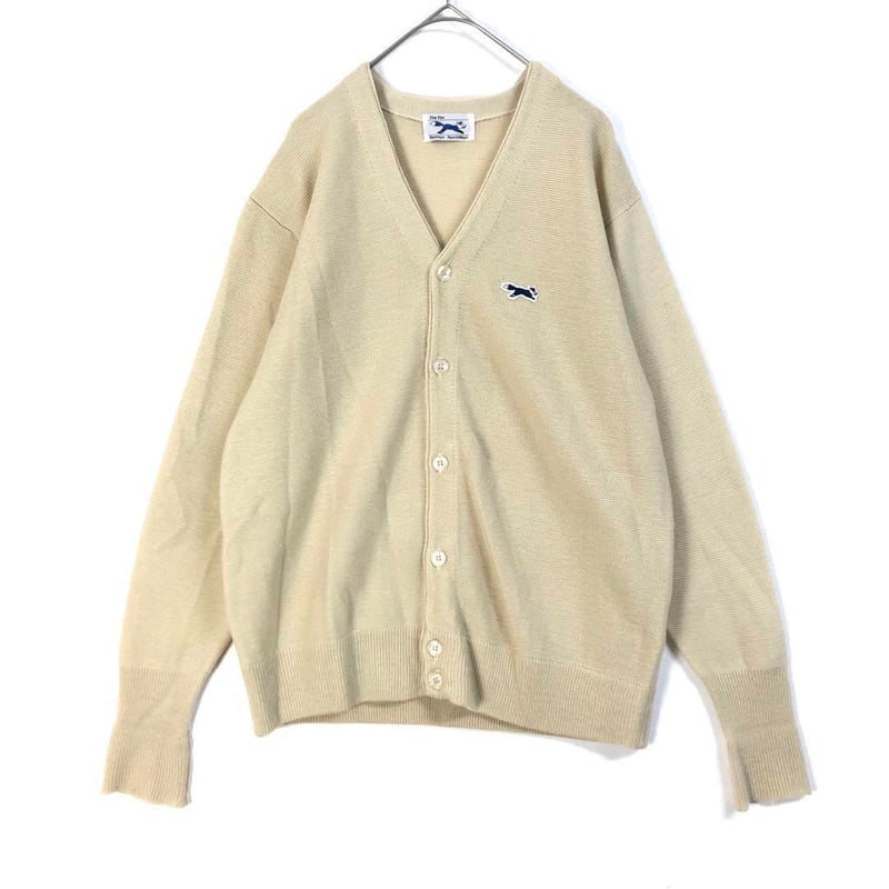 The Fox ペニーズ カーディガン 刺繍 ロゴ キツネ ベージュ | PEACE TOWN