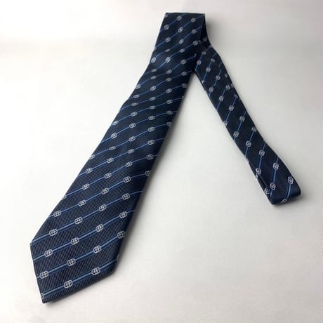 GUCCI グッチ　ネクタイ　GG柄 ストライプ 総柄　シルク