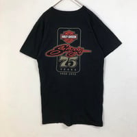 ハーレーダビッドソン　両面　ビッグロゴ　半袖　Tシャツ　黒