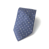 Burberry　バーバリー　ドット　ロゴ　シルク　ネクタイ　紺