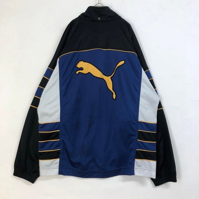 プーマ ジャージ トラックジャケット 刺繍 ロゴ 紺 黒 | PEACE TOWN
