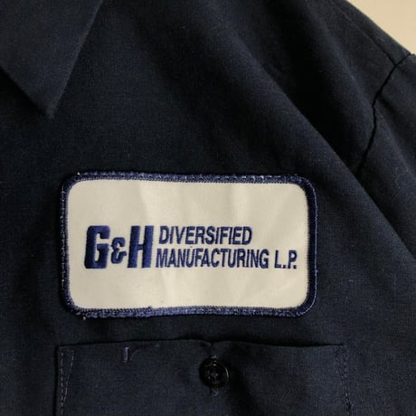 G&K　ワッペン　半袖　シャツ　ネイビー