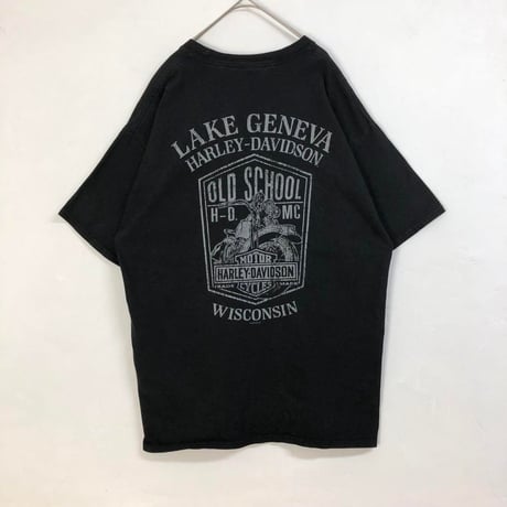 ハーレーダビッドソン　両面　プリント　ビッグロゴ　半袖　Tシャツ