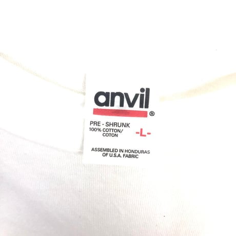 anvil  バタフライ　蝶　ホワイト　キラキラ　ビッグプリント　Tシャツ
