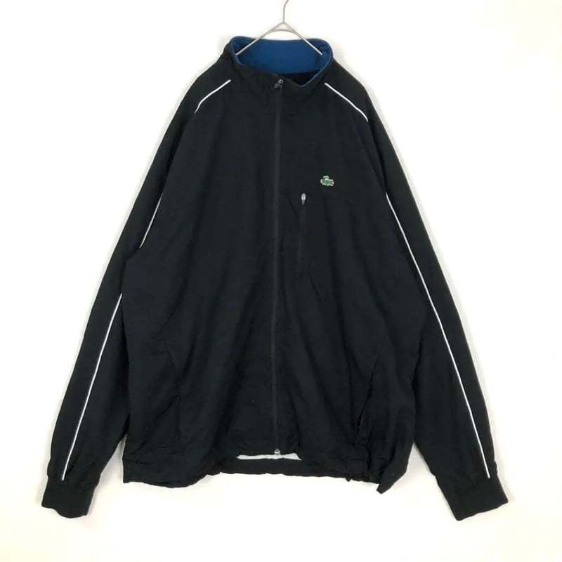 Lacoste トラックジャケット　黒 LACOSTE ジャージ モノグラムジャカードトラックジャケット